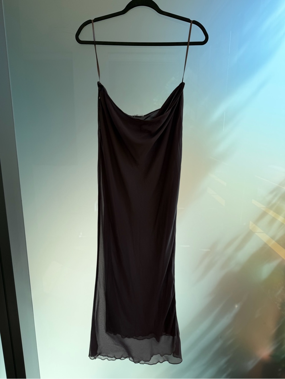 House of CB Dyana Dark Mauve Bias Cut Maxi Skirt - Picture 2 of 5